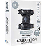 Nu Sensuelle Double Action 7+2 Function Cock Ring, Black