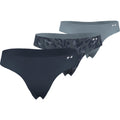 Under Armour Womens Pure Stretch Thong Multi-Pack, (044) Downpour Gray/Harbor Blue/Harbor Blue, X-Large