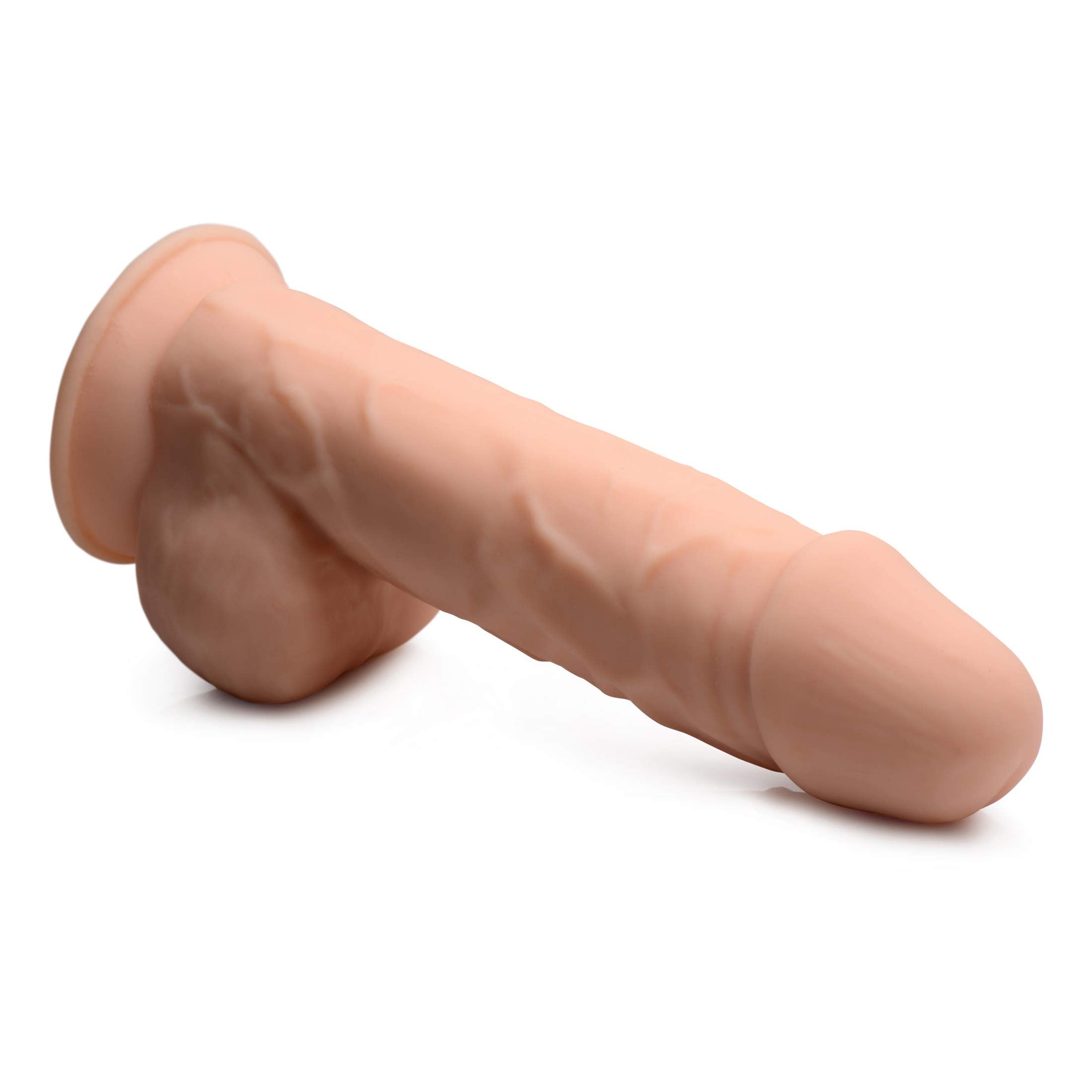 Fleshstixxx 8In Silicone Dong W/ Balls Vanilla