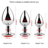 Anal Butt Plug 3Pcs Trainer Kit Metal Butt Plug Anal Trainer Toys Fetish Kinky Sex Love Games for Starter Beginner Men Women Cou