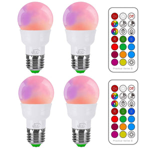 Ilc Rgb Led Light Bulb, Color Changing 40W Equivalent, Daylight White, 450Lm Dimmable 5W E26 Screw Base Rgbw, Mood Light Bulb -