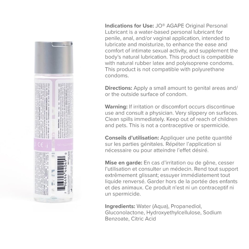 Jo Agape Original Lubricant 4 Fl Oz