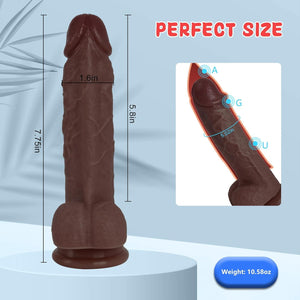 Sex Toys Dildo Realistic Silicone Dildo, Safety Material for Clitoral Vagina and Anal Stimulation with Strong Suction Cups, Sex