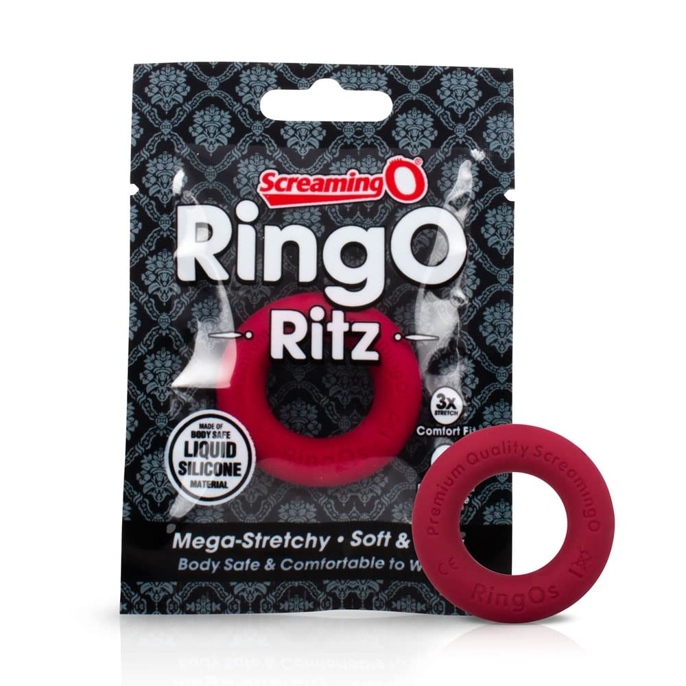 Screaming O Ringo Ritz Mega Stretchy Silicone Cock Ring (Red)
