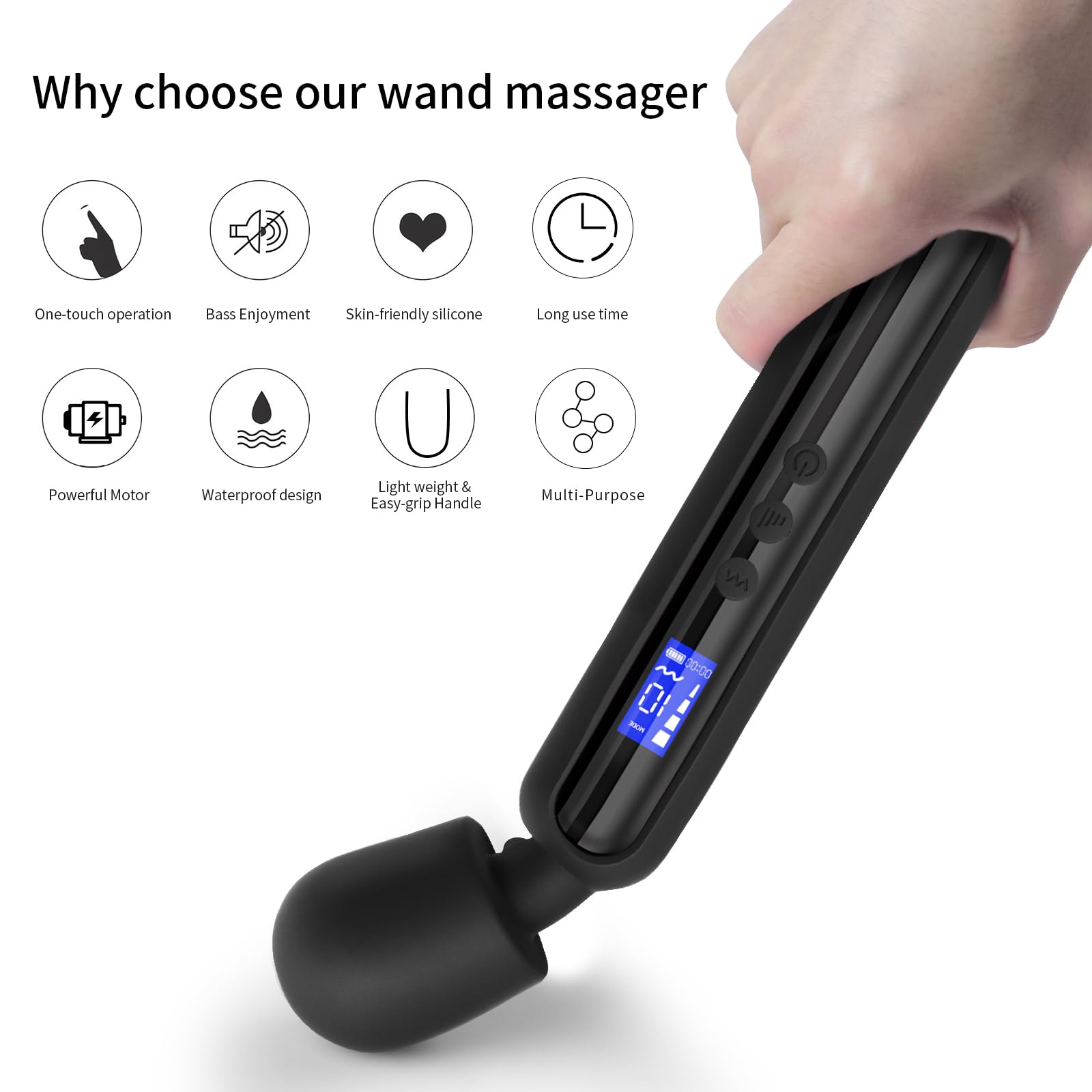 Vibrator Wand Adult Sex Toys & Games Sex Novelties Vibrating Massager for Clitoral Stimulation Powerful Vibrator Pleasure with 1