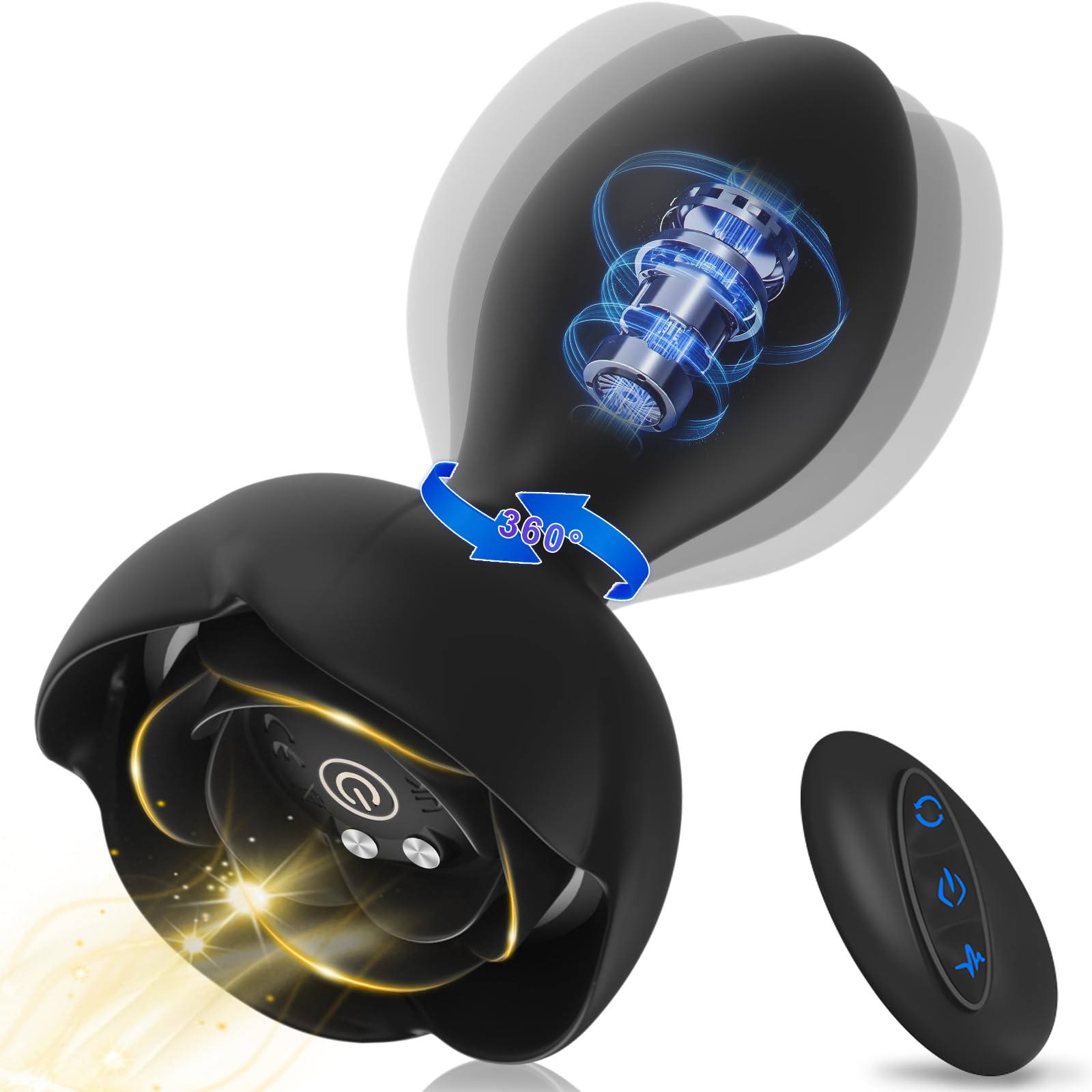 Vibrating Anal Plug Sex Toys-Vibrating Butt Plug with 11 Frequency, Anal Vibrators for Prostate Massager Remote Control Vibratin