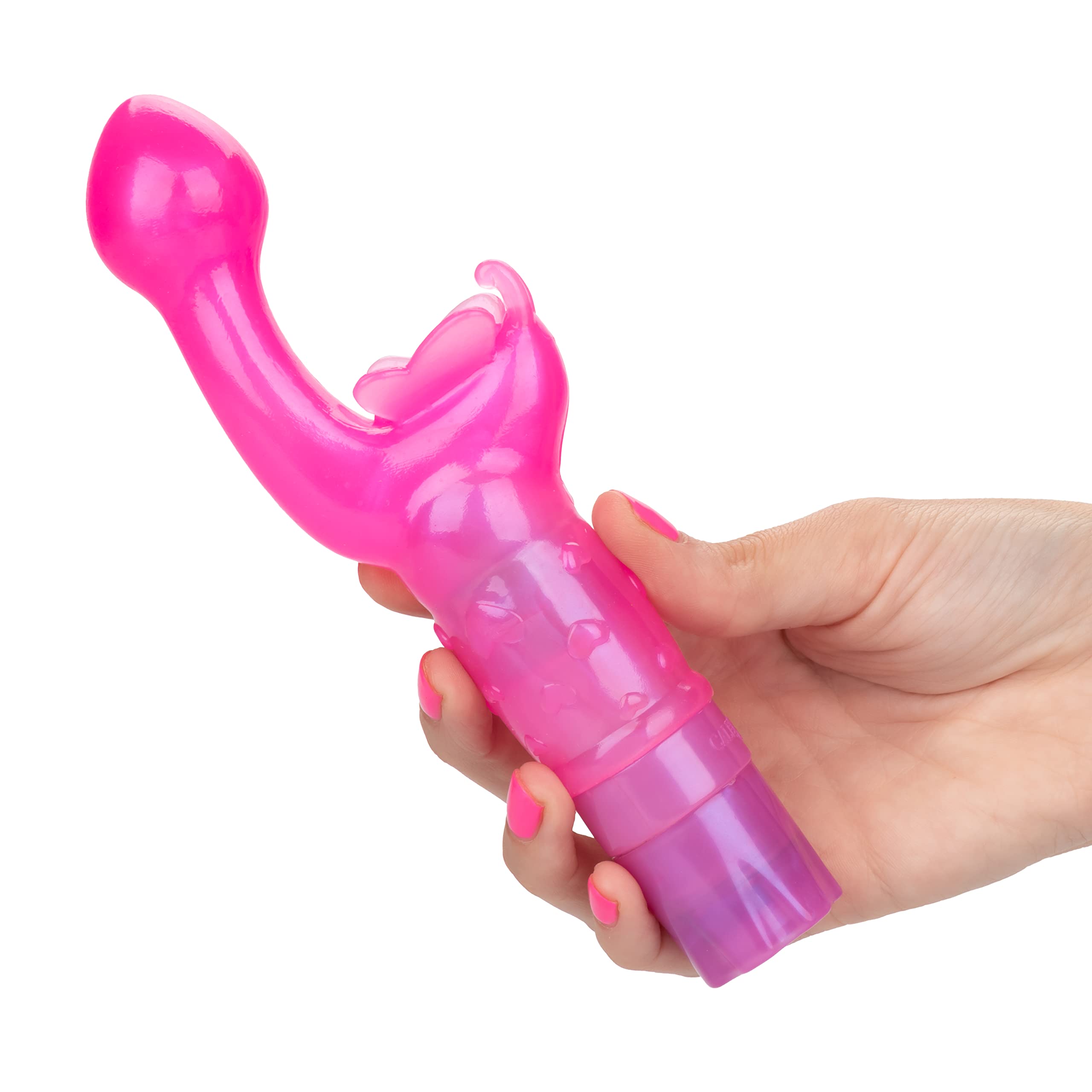 Calexotics Original Butterfly Kiss Vibrator - Multi-Speed Waterproof Vibe - Adult Sex Toys For Couples - Clitoral G Spot Massager - Pink