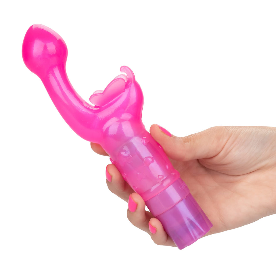 Calexotics Original Butterfly Kiss Vibrator - Multi-Speed Waterproof Vibe - Adult Sex Toys For Couples - Clitoral G Spot Massager - Pink