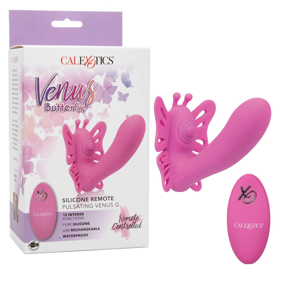 Venus Butterfly Silicone Remote Pulsating Venus G  - Pink