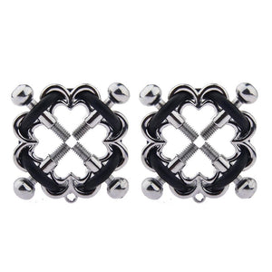 Electric Shock Nipple Clamps and Anal Plug Toys Set Adjustable Current Level, Nipple Clips for Pleasure Sex (White Set)