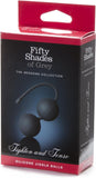 Fifty Shades Of Grey Tighten And Tense Black Silicone Jiggle Balls For Kegel Toning - 70G