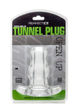 Perfect Fit Double Tunnel Plug, Hollow Butt Plug, Pfblend, Tpr/Silicone, Use For Anal Training, Clear, Medium