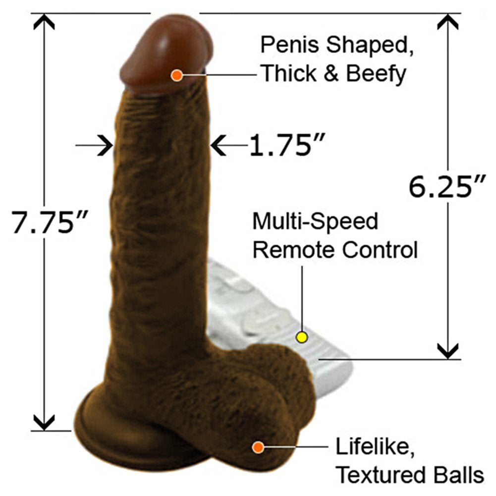 Nasstoys Lifelikes Black Vibrating Duke Vibrator, Brown, 7 Inch