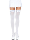 Nylon Over The Knee W/Bow O/S