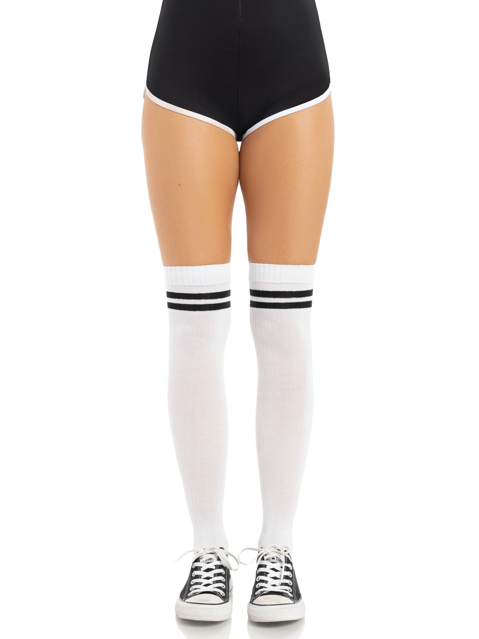Ribbed athletic thigh highs O/