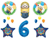 6Th Despicable Me Minions Happy Birthday Party Balloons Decorations Supplies