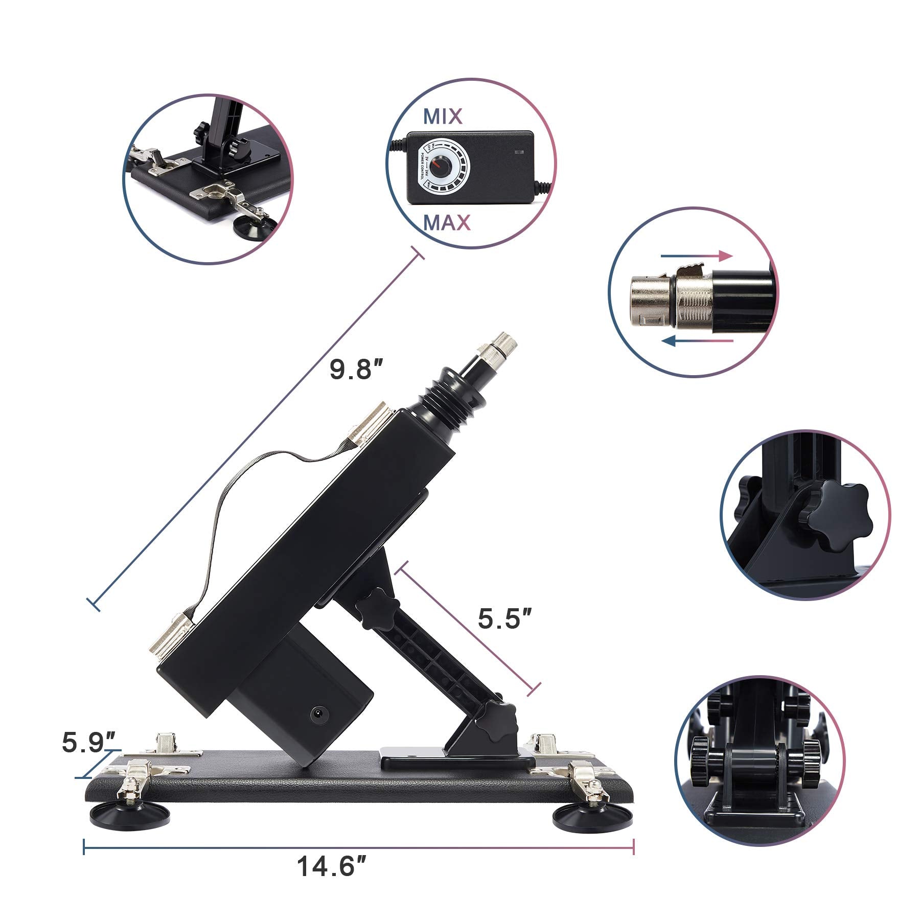 SENSUA Sex Love Machine Adult Toy, Thrusting Fucking Device for Men and Women Masturbation, Automatic and Adjustable Vaginal Ana