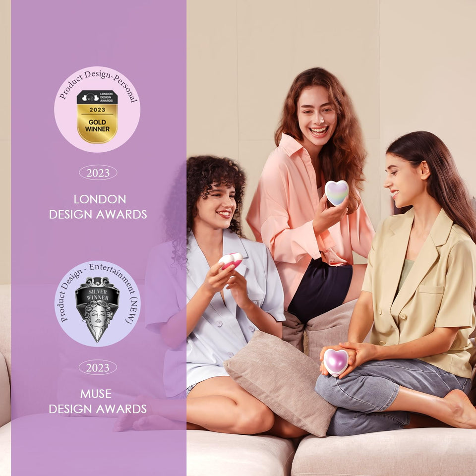 DIAMOND LOVER Sex Toy for Women - Heart Sucking Vibrator Clitoral Nipple Stimulator with 9 Modes, G spot Vibrator with Double Wa