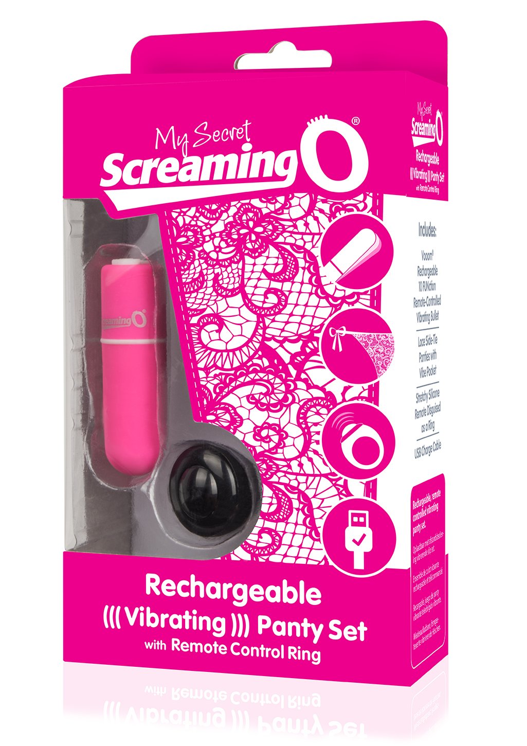 Screaming O My Secret Charged Remote Control Panty Vibe | Female Vibrator (Pink)