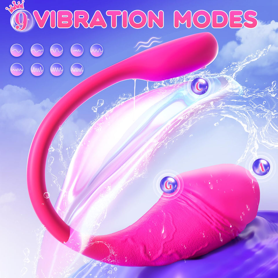 ECRVOM Sex Toys Vibrator Dildo - Couple Sex Toys Wearable Panty Egg Anal Vibrators for Women Men, Vibrating Panties with 9 Modes