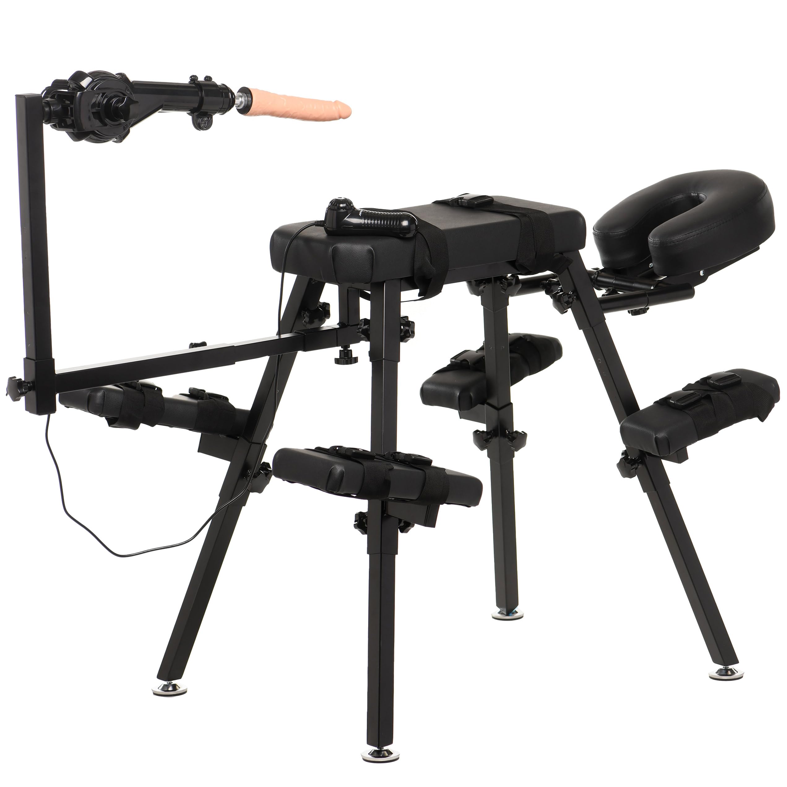 Obedience Bench With Sex Machine - Black