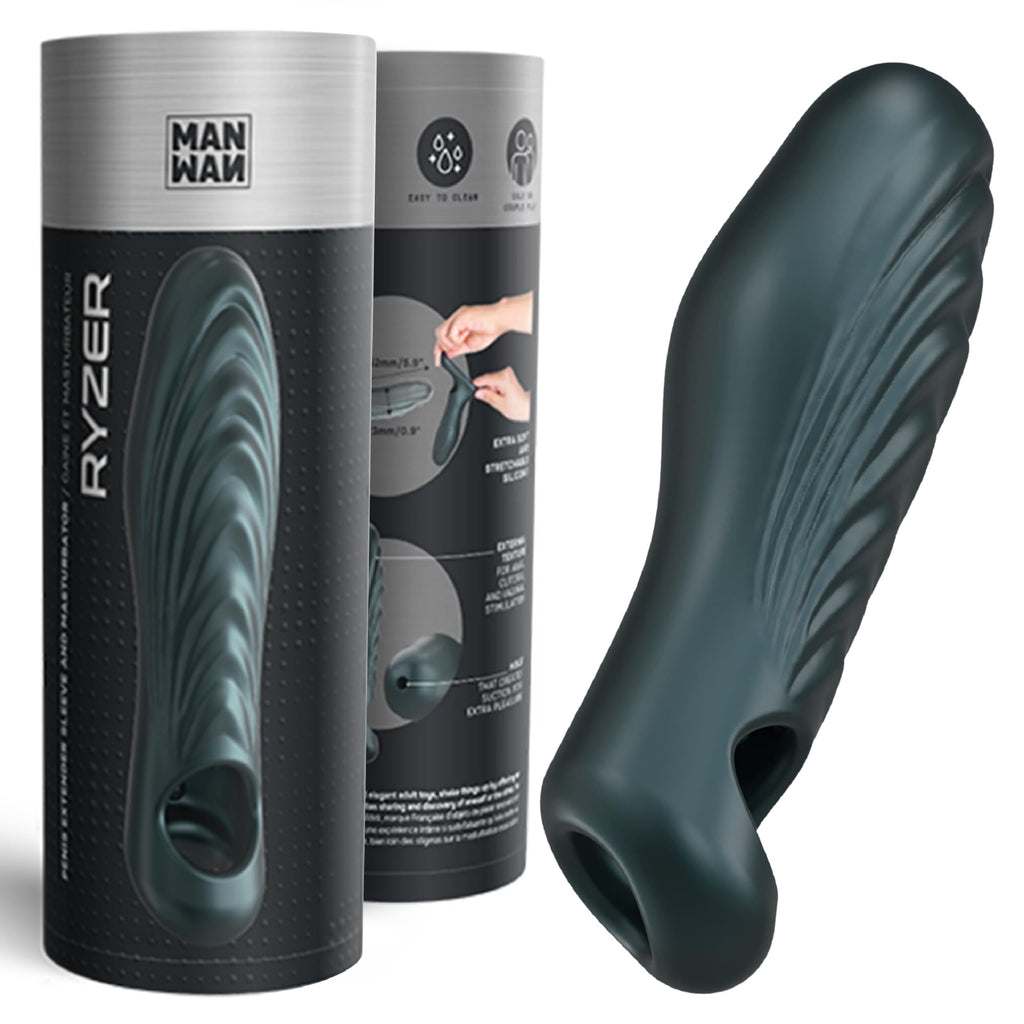 Man Wan Ryzer Penis Extender &Sleeve Gry