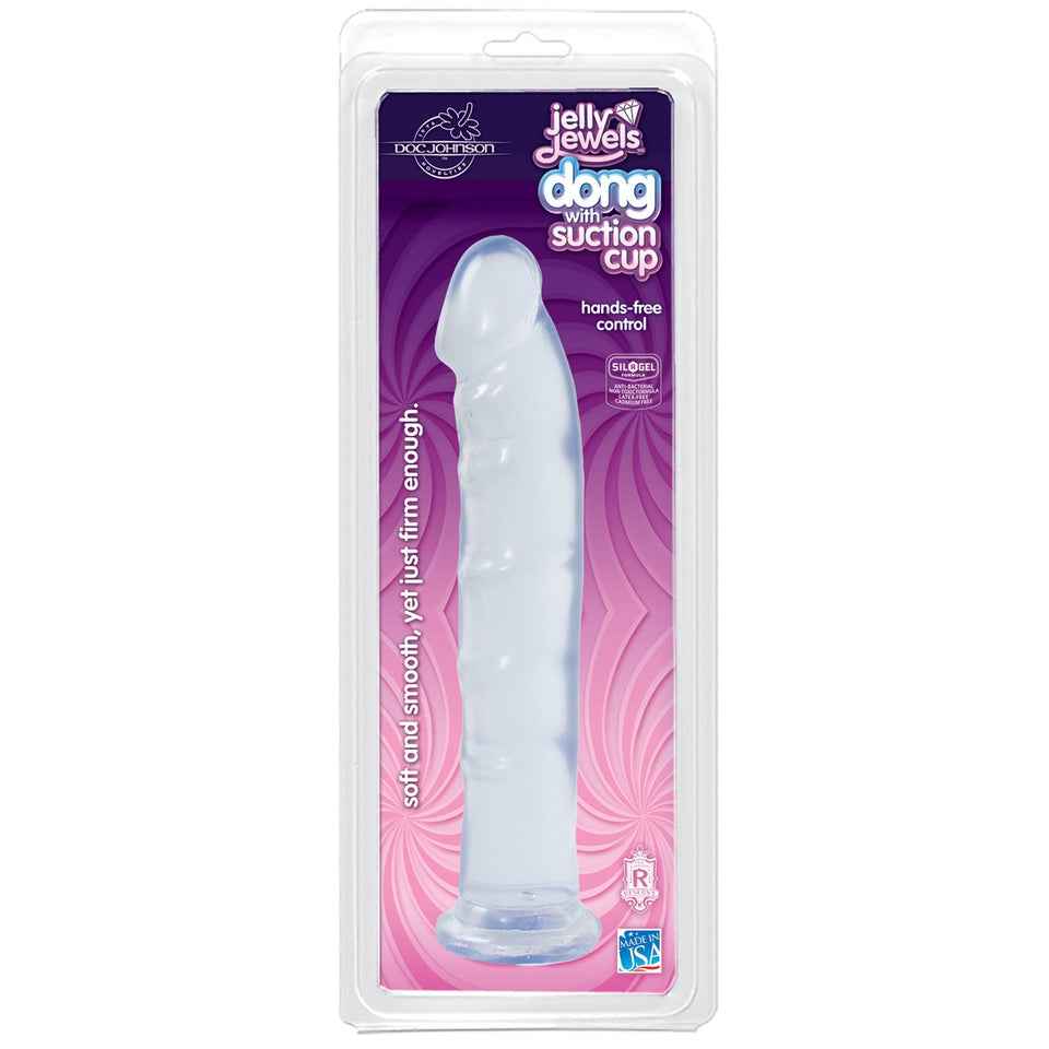 Doc Johnson Jelly Jewels  8 Inch Dildo Wo Balls  8 Long And 15 Long  Suction Cup Base  Great For Beginners And Deep Th