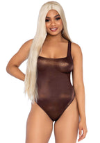 Shimmer Spandex Snap Crotch Th - Med/Lge / Bronze