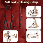Sex Position Pillow Cushion with Sex Leather Bondage Strap, Sex Furniture for Bedroom Sex Chair, Couple Sex Toys for Deep Positi