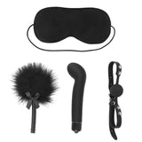 Sex Bondage BDSM Kit, Basic Restraints Set Toys for Adults Couples - Ball Gag for Mouth, Feather Tickler, Blindfolds for Sex Pla
