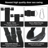 BDSM Door Sex Toys Sex Swing Bondage Slave Leather Soft Plush Sex Slings with Adjustable Straps, Hanging Door Handcuffs Leg Rest