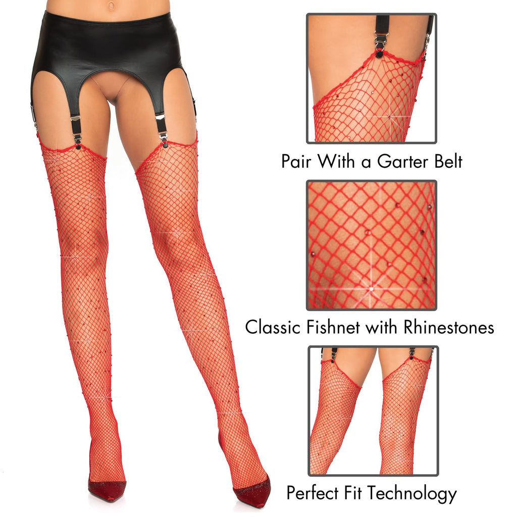 Rhinestone Fishnet Stockings.