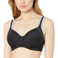 Wacoal womens Sport Contour Convertible Underwire Bra, Black/Lilac Gray, 34D