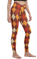 sissycos Women s Halloween Crossover Leggings High Waisted Buttery Soft Printed Tights (Halloween Pumpkin Ghost Red, XX-Large)