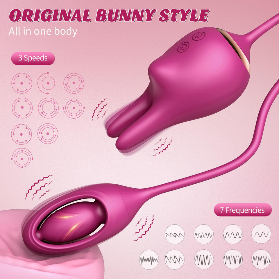 Sex Toys Rabbit Vibrator for Women - BOMBEX Original 3in1 Rabbit Sex Toy,Julie Rabbit Vibrators,Adult Toys Female Sex Toy for Co