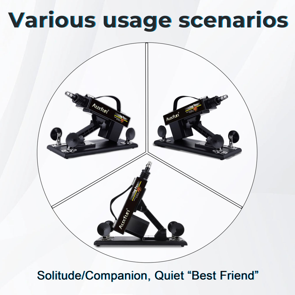 AUXFUN Sex Machine Love Machine Fuck Machine with Suction Cup Adapter,Automatic Dildo Machine Thrusting Machine with 3 XLR Conne
