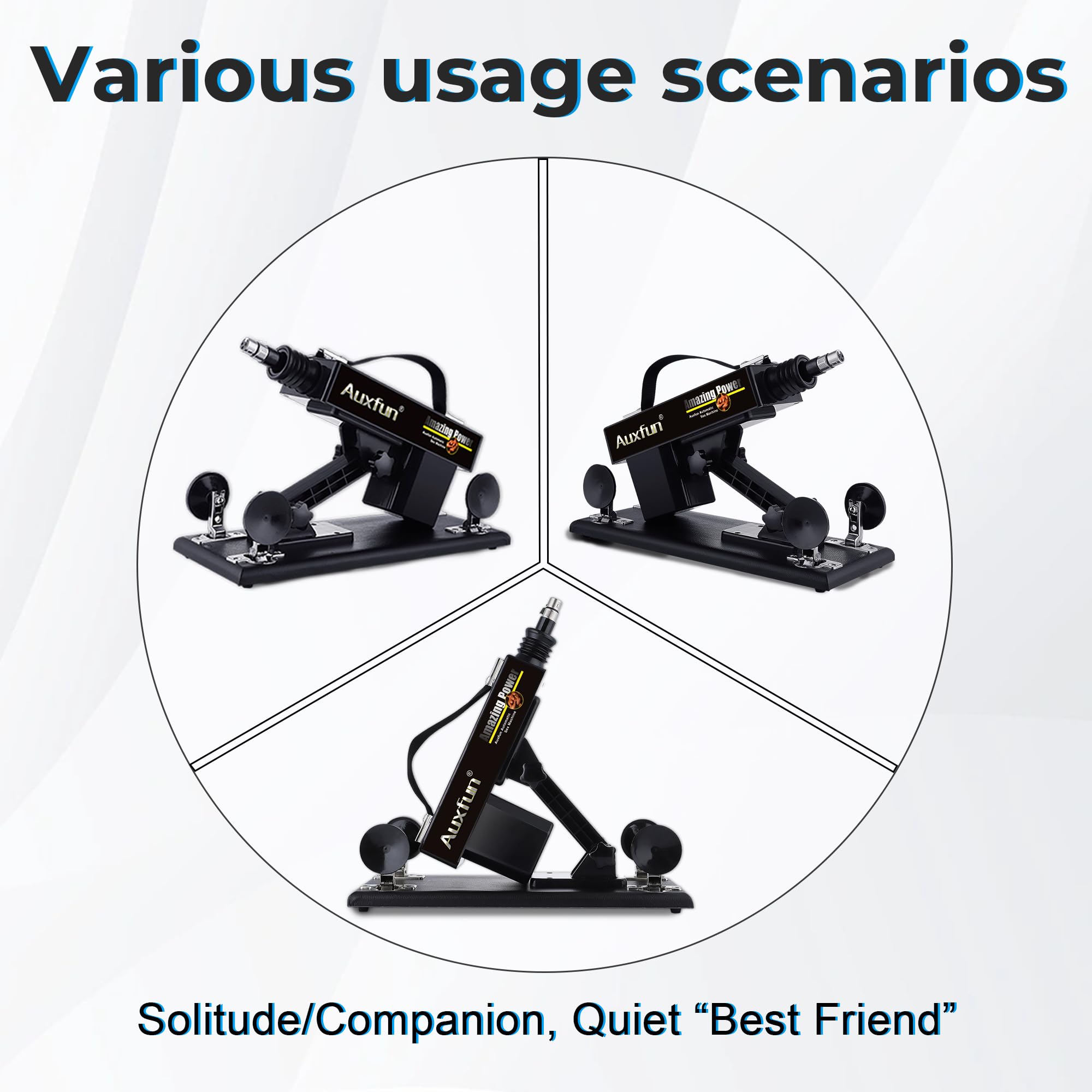 AUXFUN Sex Machine Love Machine Fuck Machine with Suction Cup Adapter,Automatic Dildo Machine Thrusting Machine with 3 XLR Conne