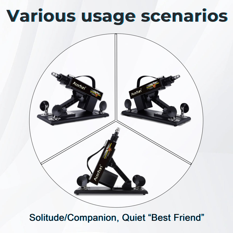 AUXFUN Sex Machine Love Machine Fuck Machine with Suction Cup Adapter,Automatic Dildo Machine Thrusting Machine with 3 XLR Conne