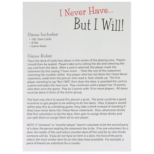 I Never Have But I Will Card Game