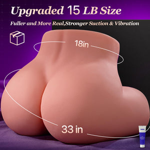 Upgraded 10 Sucking & Vibrating Sex Doll, 15LB Larger Size Electric Penis Pump Extender Enlarger Mens Penis Vibrator Sleeve Sili