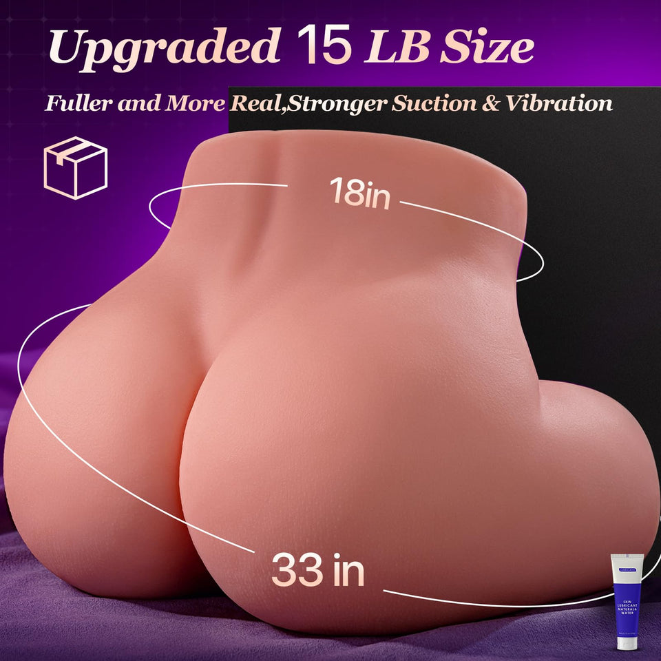 Upgraded 10 Sucking & Vibrating Sex Doll, 15LB Larger Size Electric Penis Pump Extender Enlarger Mens Penis Vibrator Sleeve Sili