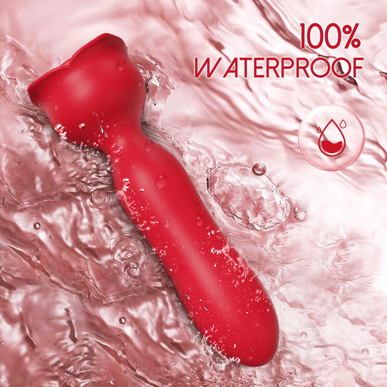 Rose Anal Vibrator Adult Sex Toy Anal Plug Vibrator, 10 Modes, Rechargeable Waterproof Remote Control Vibrating Stimulator Coupl