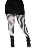 PLUS SIZE STRIPED TIGHTS 3X-4X