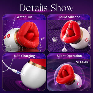 Jimiyef Vibrator Adult Sex Toys for Women - 3IN1 Mouth-Shaped Sucking Vibrator, 10 Tongue Licking 3 Sucking Nipples Anal Clit Su