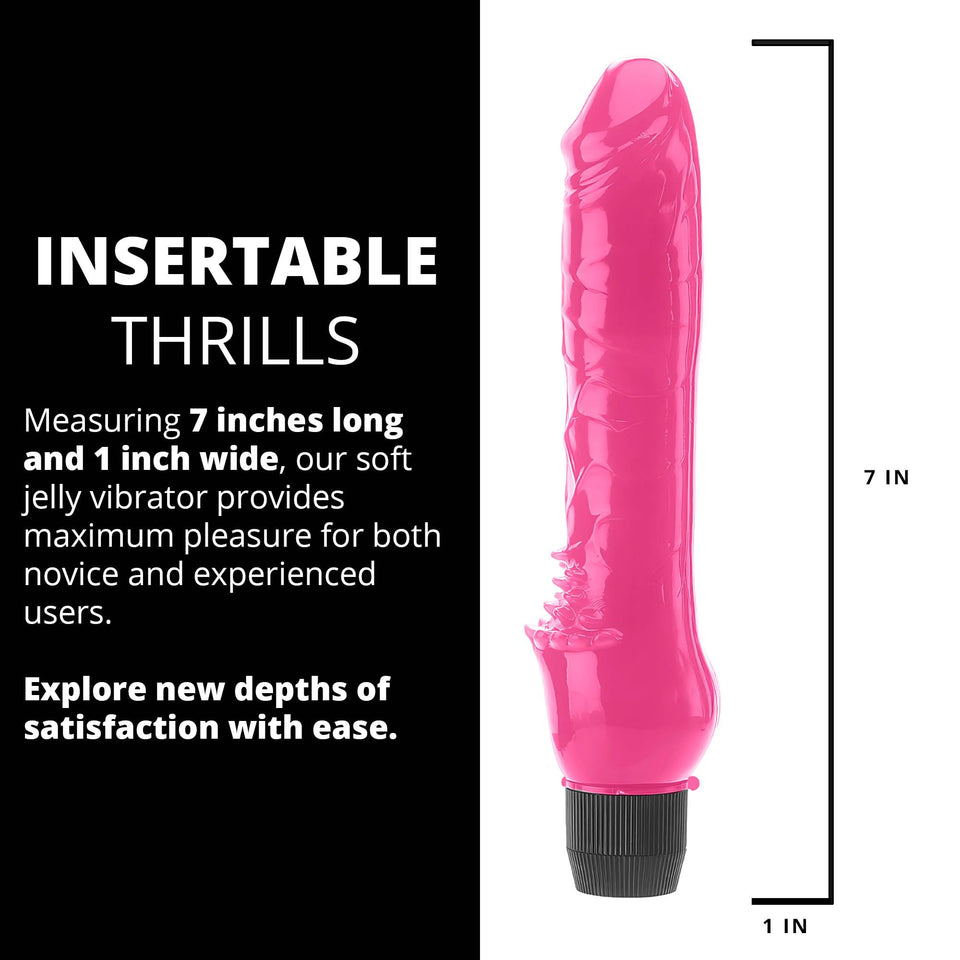 Adam and Eve Slim Pink Pleaser Vibrator Dildo, Realistic Battery Operated Thrusting Stimulator, Insertable Female Sex Toy, Water