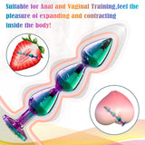 Metal Anal Beads Butt Plug Sex Toys for Men Women and Couples, Anal Trainer Pack of 3 Graduated Stainless Steel Adult Toys, Pros