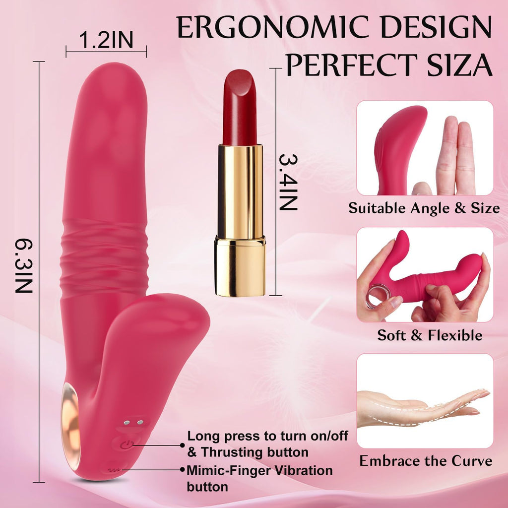 Rabbit Vibrator G Spot Vibrators, Sex Toy for Clitoral Nipple Anal - 2 in 1 Soft Clitoral Vibrator with 10 Vibrating Modes Water