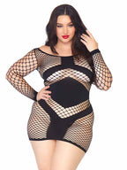 Diamond Net Long Sleeved Mini
