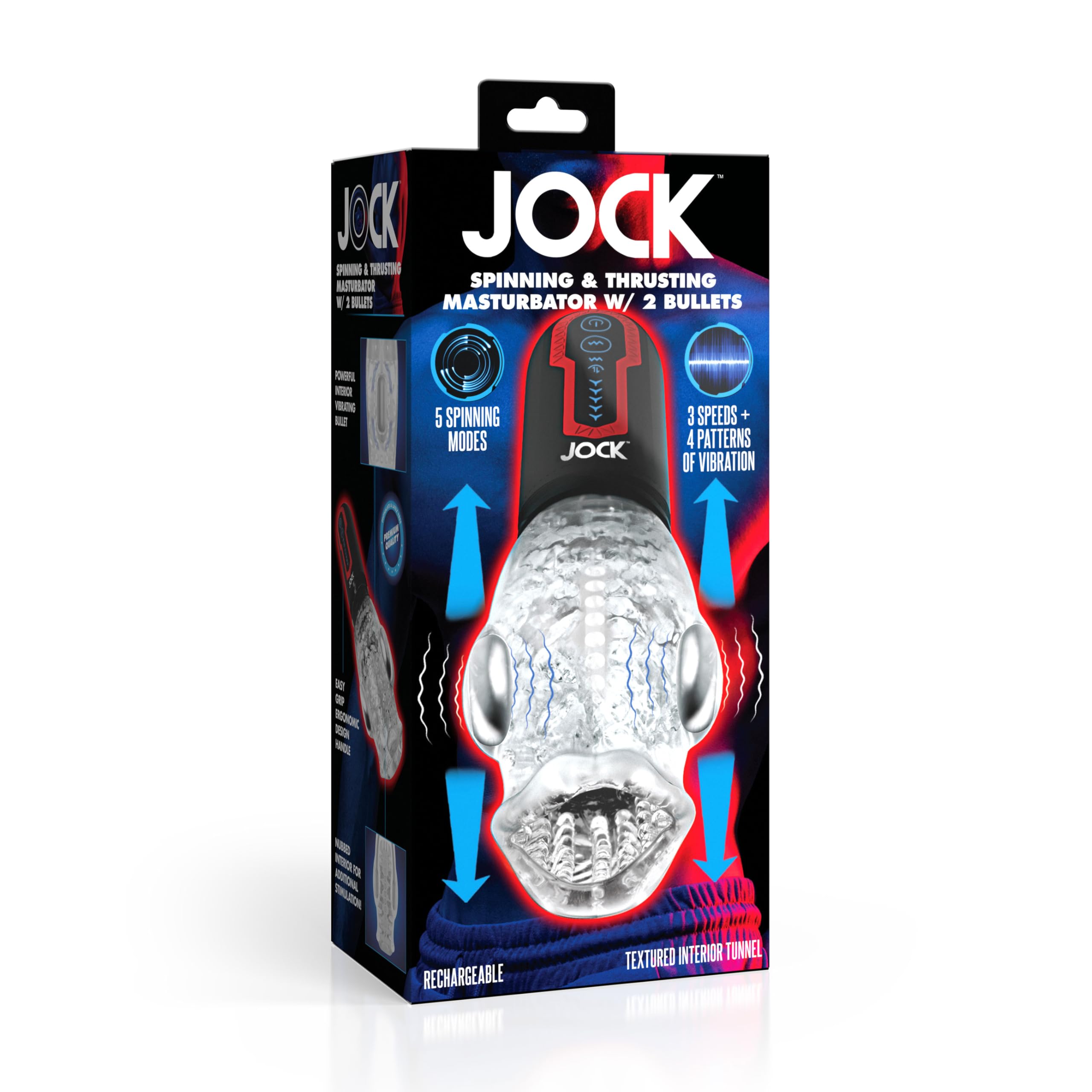Jock Spin & Thrust Masturbator Dual Vib