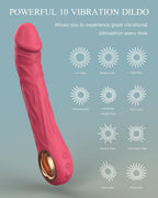 Nosakki Realistic Vibrator Dildo for Women, Sex Toys Clitoris G Spot Anal Stimulator with 10 Powerful Vibration Mode, Adult Toys
